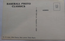 Load image into Gallery viewer, Al Lopez &amp; Bob Lemon signed baseball postcard
