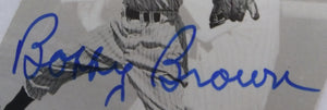 Bobby Brown signed baseball card