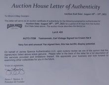 Load image into Gallery viewer, Carl Yastrzemski signed baseball vintage signed ice cream hat JSA rare
